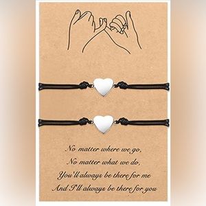 Pinky Promise Matching Bracelets Friends Couples Bracelets Jewelry Set w card